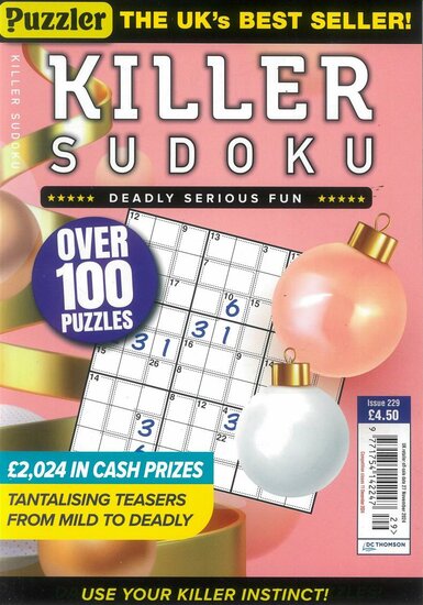 Puzzler Killer Sudoku Magazine